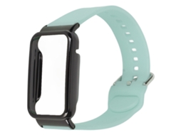 Pulseira de Silicone com Case Bumper para Mi Band 7 Pro Azul Claro e Preto
