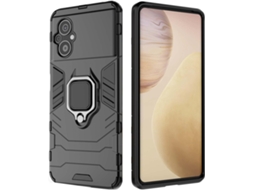 Capa Híbrida Armadura Anel para Xiaomi Poco M5 HONGWE. Anti-Choque Preto