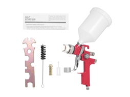 Pistola de pintura manual HVLP AB-17P com bico de 1,4 mm e copo de 600 cc para paredes, automóveis e reformas.