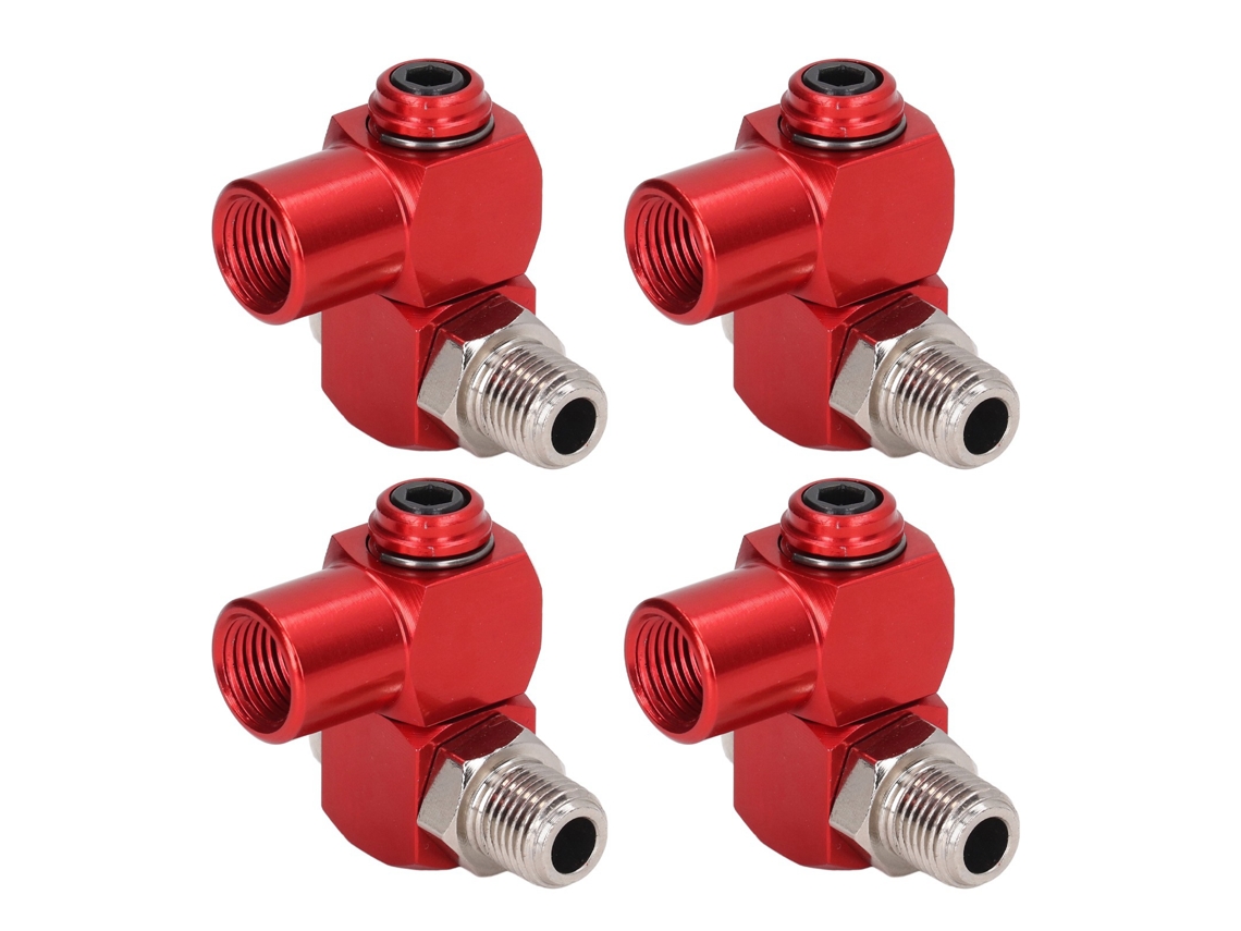 4pcs Conector De Mangueira De Ar 360 Graus 1/4in Npt Acessório Ferramenta Neumática