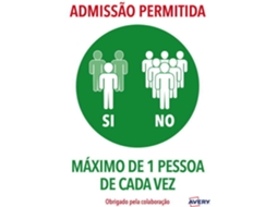Etiquetas Covid AVERY Admissão Permitida (A4)