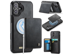 Capa Carteira Destacável Caseme Série Me80 Em Couro Vegano Com Proteção Rfid Para Iphone 17