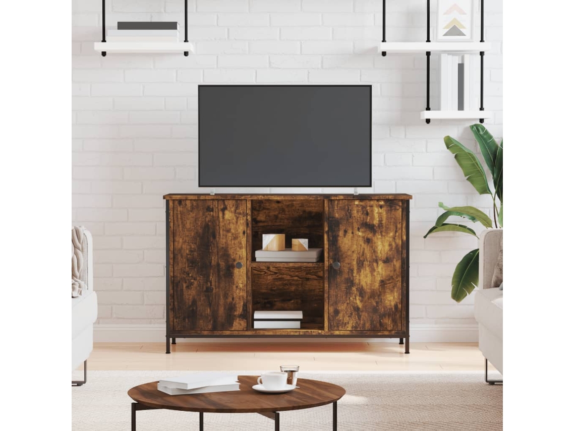 Vidaxl Móvel De Tv 100x35x65 Cm Derivados De Madeira Carvalho Fumado