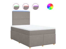 Box Spring Bed, Box Spring Beds Vidaxl Cinzento-acastanhado Tecido (120 X 200 Cm)