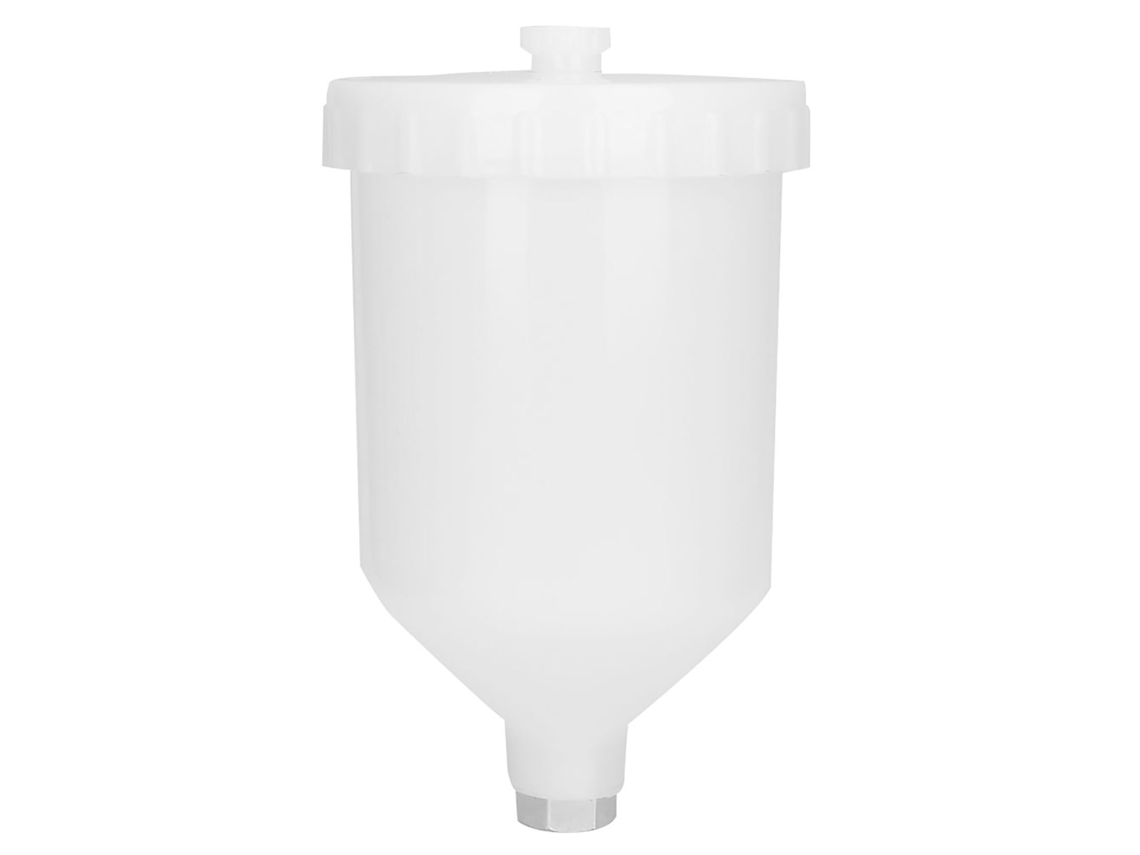 Pote De Pistola De Pintura 600ml Com Conector Rosca Aço Inox Acessório Ferramenta Manual