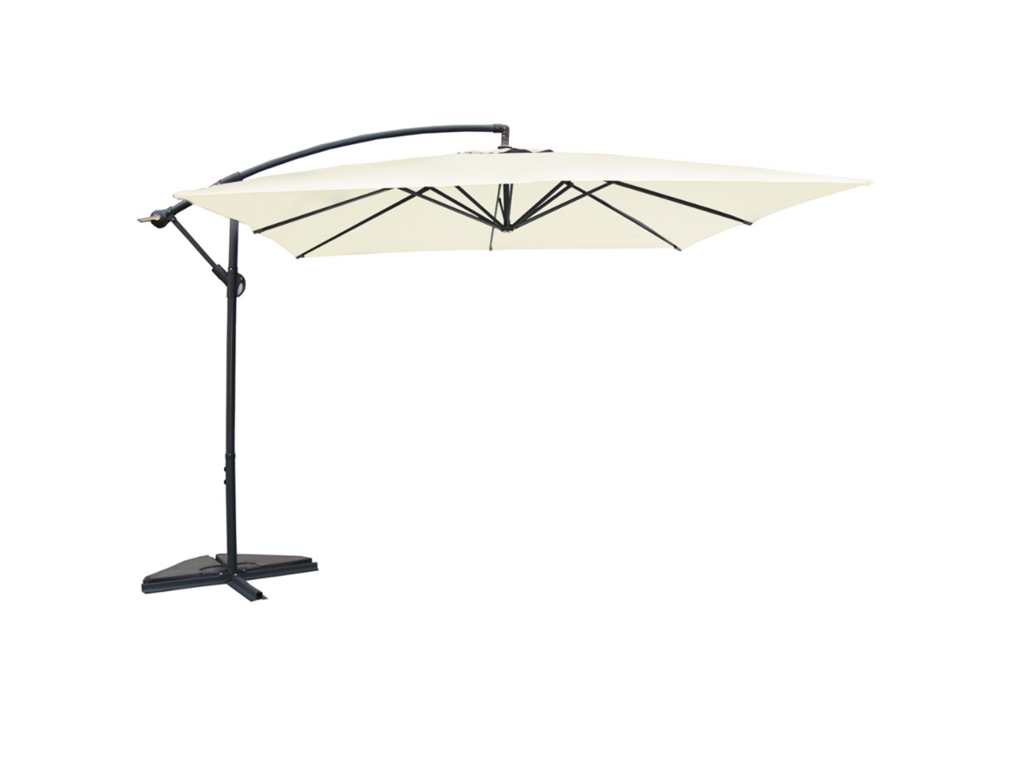Solenzara Guarda-sol  Ecru Quadrado Com Braço Lateral 3 X 3 M
