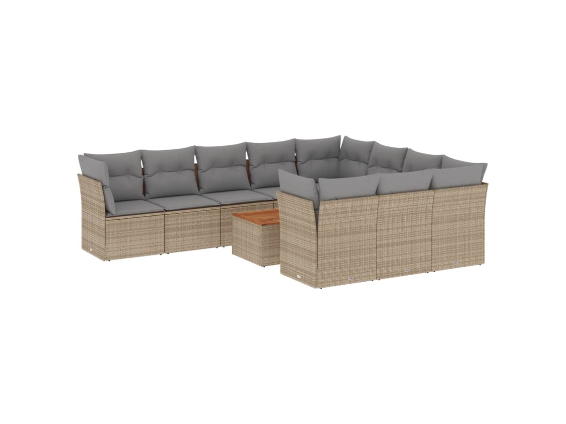 Garden Sofa Set, Garden Sofa Sets Vidaxl Bege Rattan / Vime (n/a)