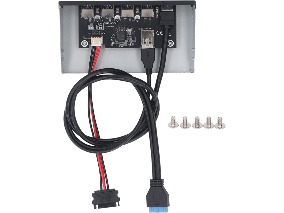 Painel Frontal De 5,25 Polegadas, Cubo Com 5 Portas Usb 3.2 Gen1 Para