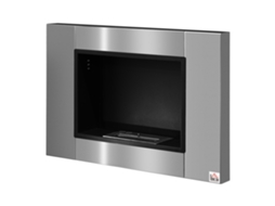 Lareira De Bioetanol Queimador Embutido Na Parede 0,9 L, Aproximadamente 3 Horas De Queima 80l X 14w X 54h Cm Cobertura 25-30 M² Aço Inoxidável