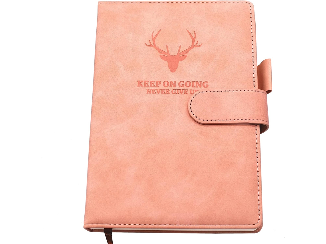 Caderno A5, 360 Páginas, Capa Dura Em Couro Sintético, Com Porta, Caneta, Para Escritório, Escola, Casa, Negócios, Escrita E Anotações, Rosa