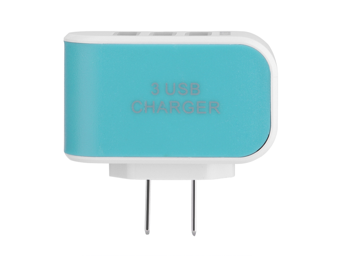 Carregador 3 USB com luz e suporte para relógio EOOCOO