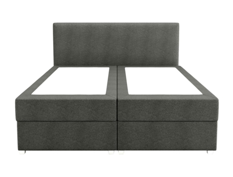 Cama continental ONAN VENTE-UNIQUE Cinza antracite 180x200 cm -  - Com sommier
