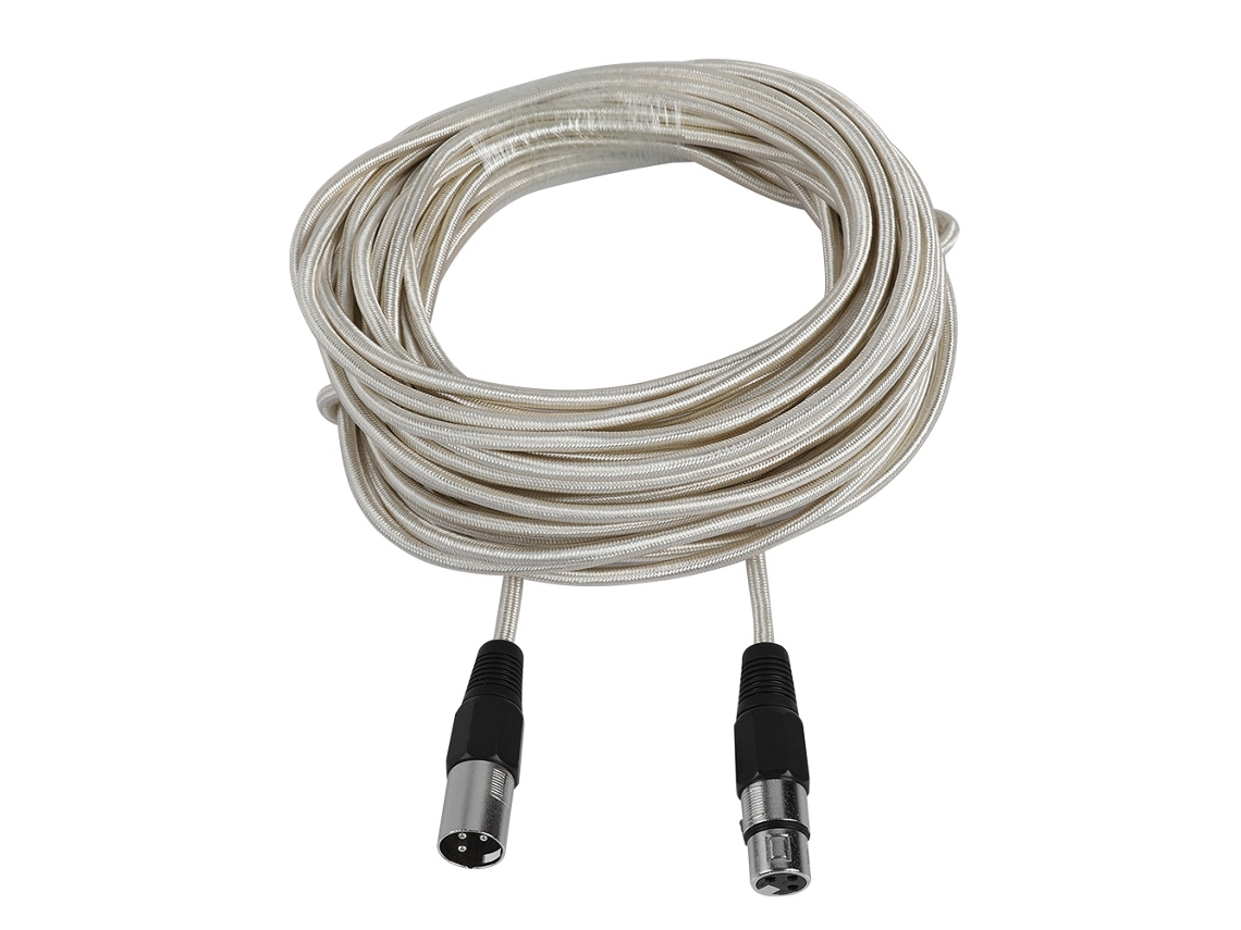 Cabo de microfone XLR macho a fêmea de 15 m com blindagem antiinterferência com S/MARCA