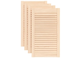 Portas de Roupeiro 4 Peças com Cego Pinho Maciço Design MAISON EXCLUSIVE