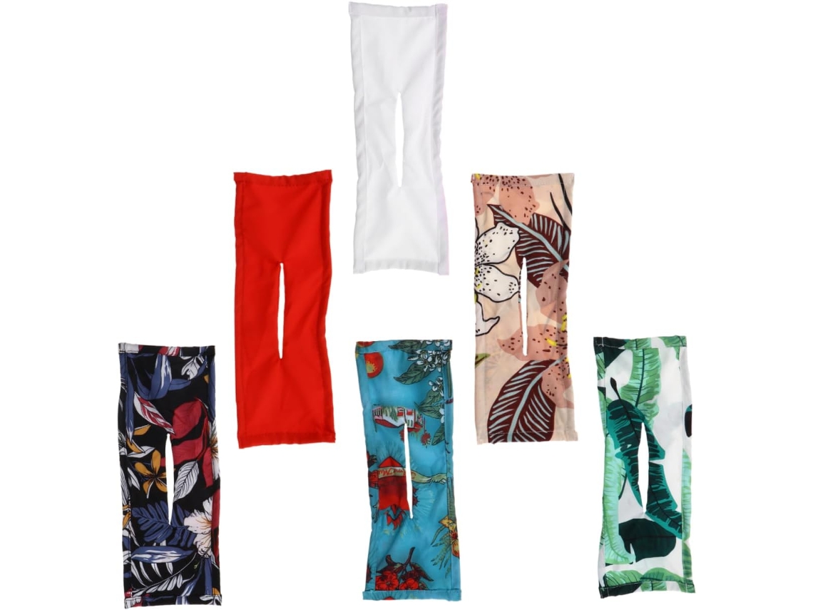 Conjunto De 6 Faixas De Cabelo Elásticas Com Estampas Decorativas.