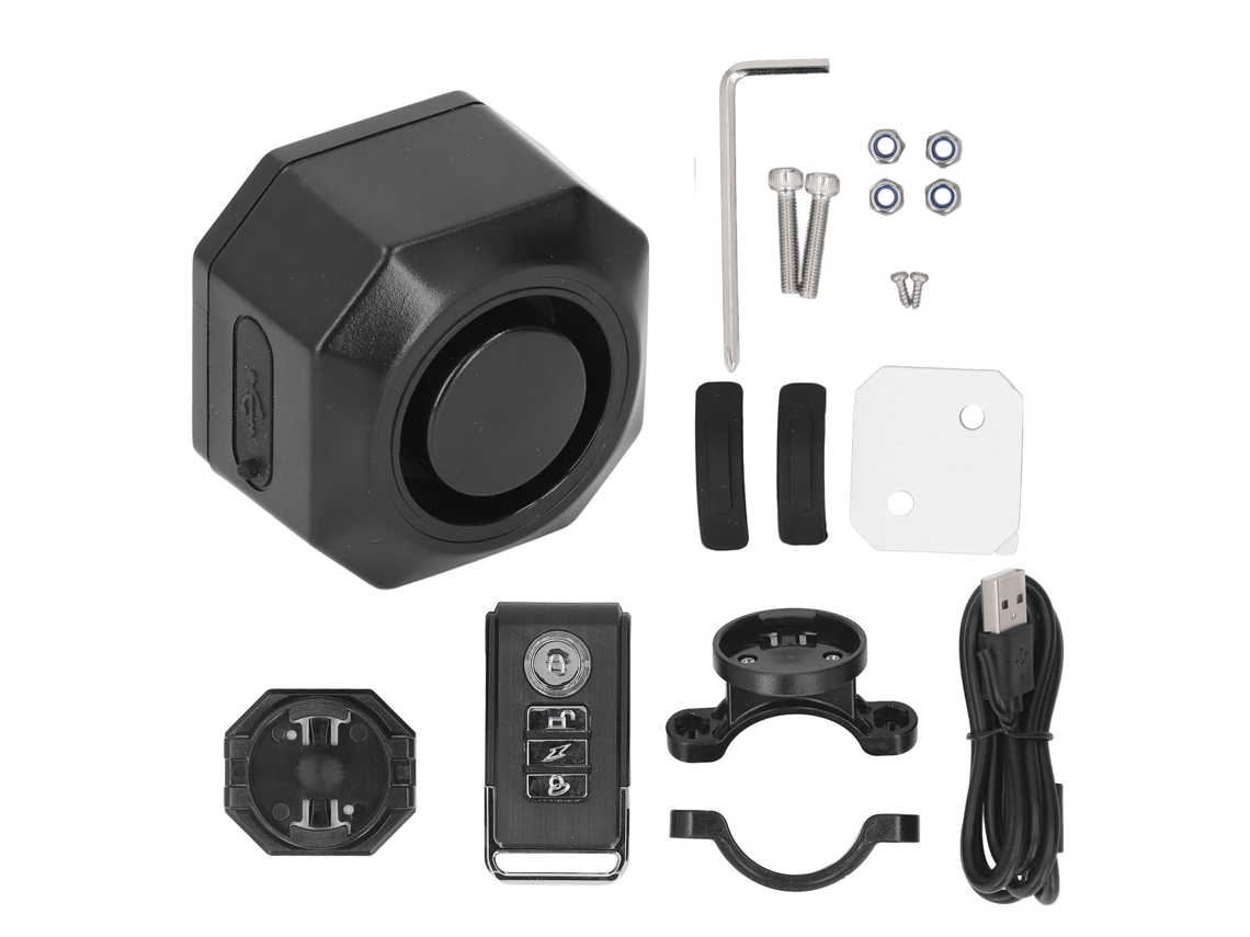 Alarme para moto com controle remoto, sensor de vibração, à prova d'água, 115dB, para scooter elétrico S/MARCA