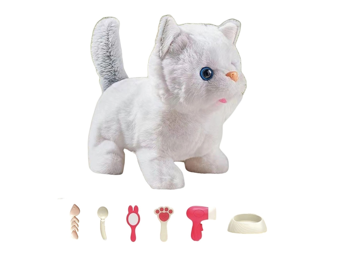 Brinquedo Interativo De Pelúcia Elétrica Com Sons Realistas E Design Robô Para Crianças Brincarem Cuidar Um Pet
