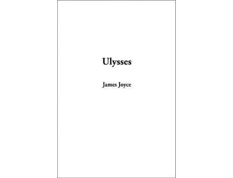 Livro Ulysses de James Joyce (Inglês)