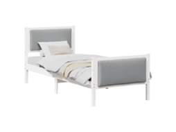 Conjunto 1 Estrutura De Cama Moderna Vidaxl Branco Madeira De Pinho Maciça (80 X 200 Cm)