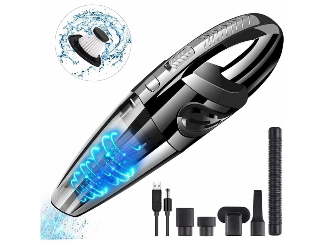 Lurelia Aspirador Portátil Sem Fios Para Carro, 4500 Pa, 8500 Pa, 120 W, Preto