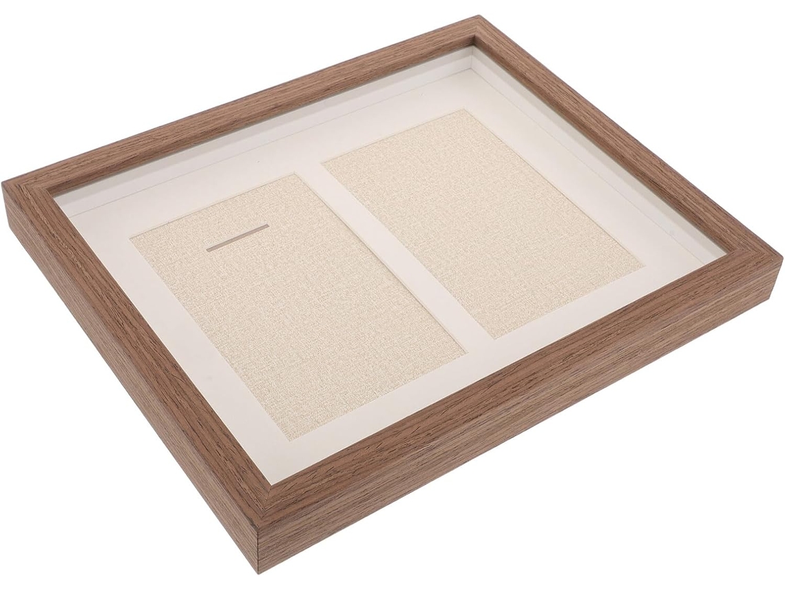 Vitrine Madeira 25 Medalhas Compartimento Suporte Parede Guardar Maratona Caixa Decorativa Cm Mesa Cor Café GOKOCO