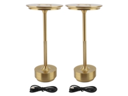 2 Lâmpadas de Mesa Sem Fio Recarregáveis 3000mah 3 Cores Led Portáteis para Casa e Jardim