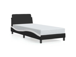 Bed Frame, Bed Frames Vidaxl Preto Couro Artificial (80 X 200 Cm)