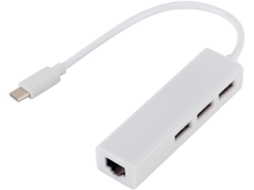 De Rede Usb 3.1 Tipo C Para Rj45 Com 3 10/100 100 W E Em Uma Notebooks