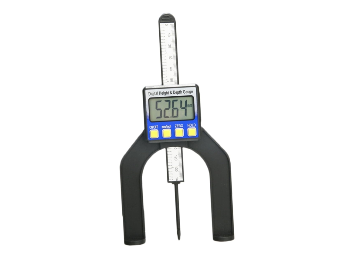 Medidor De Profundidade Digital 0 A 80 Mm Com Visor Lcd E Pés Em Preto