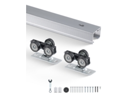 Kit De Carril Para Porta Corrediça De Serviço Pesado Succebuy De 5 Pés Com 3 Rodas