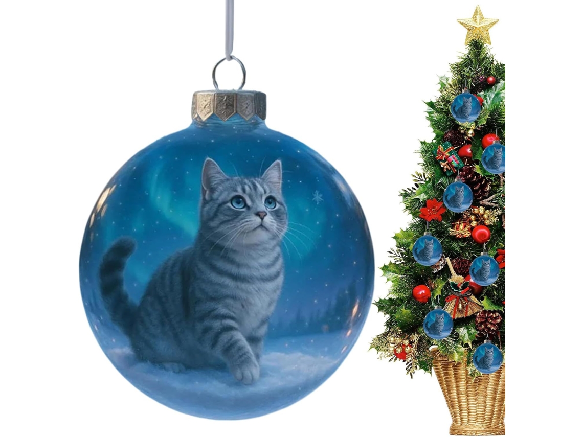 Enfeite De Natal Em Formato De Gato