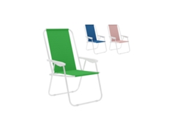 Marbueno Chaise Dobrável Aço Combinada Praia E Piscina 59x51x83 Cm 10170