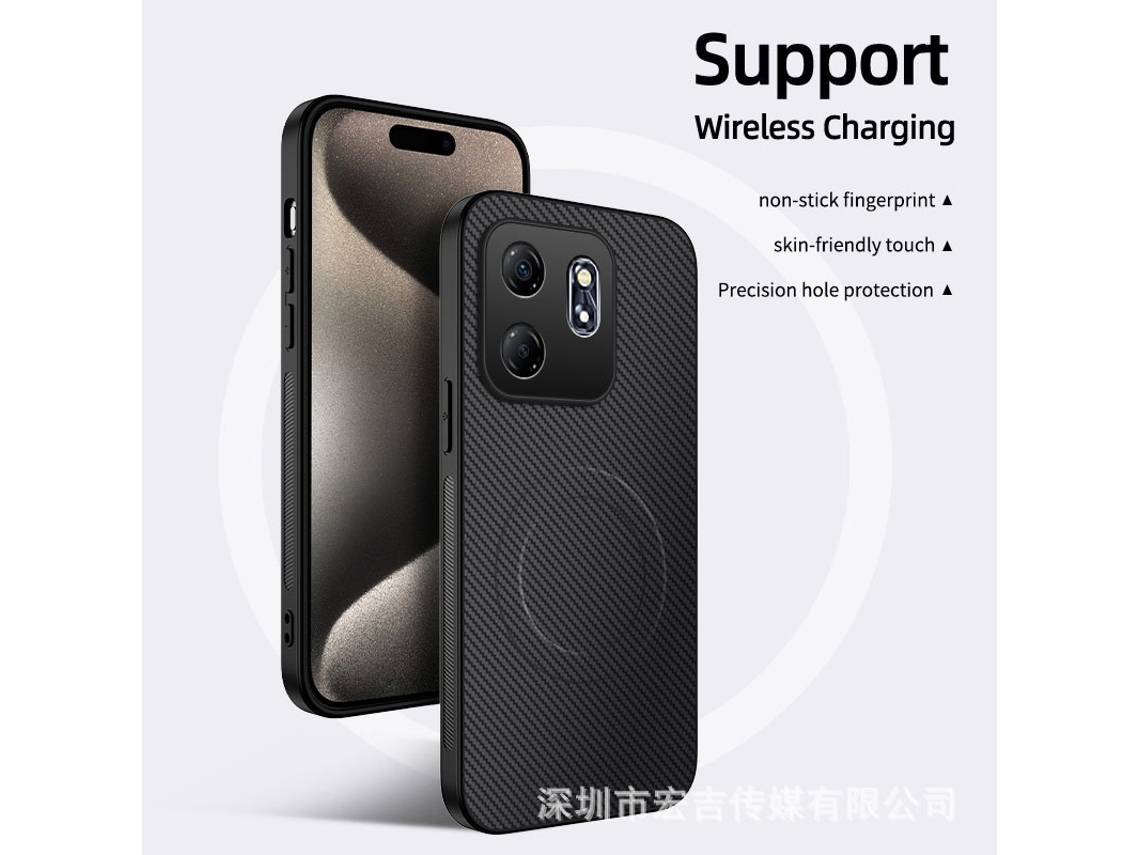 Lurelia Capa Magnética Para Realme Note 60/note 60x Em Couro Sintético, Preto