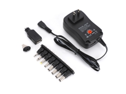 Aetheria adaptador de Energia Ajustável 3 12v 30w com 9 Conectores Dc 2.1a para Led, Notebooks e Mais