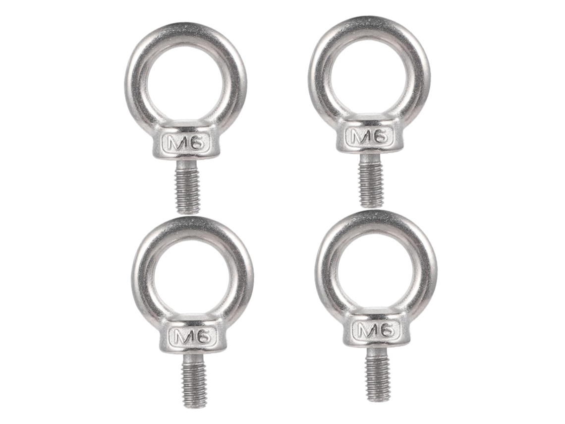 Conjunto De 4 Parafusos De Olhal Em Aço Inoxidável Para Içamento, Anéis Reforçados Para Fixação E Transporte De Cabos.