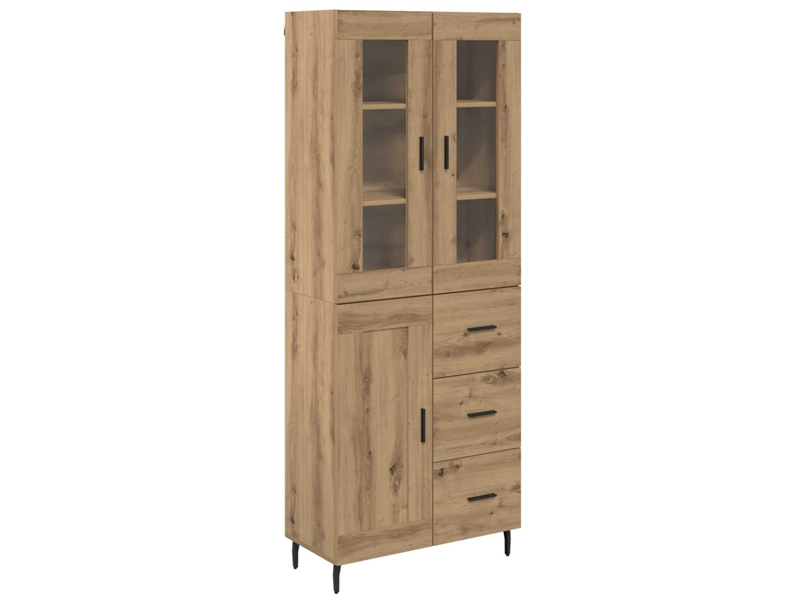 Buffê com Gaveta 2 Pcs Carvalho Artesanal Madeira Processada MAISON EXCLUSIVE