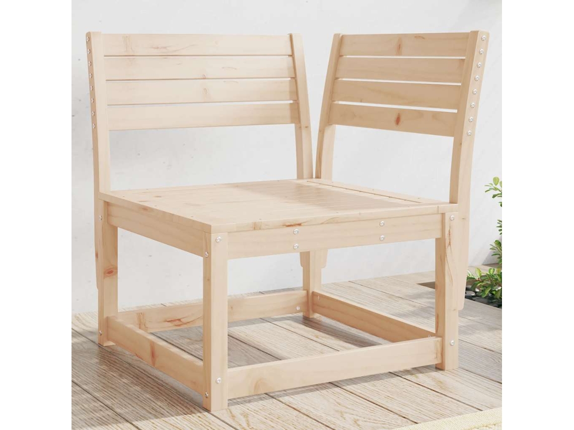 Vidaxl Sofá De Canto Para Jardim 73x73x78 Cm Madeira De Pinho Maciça