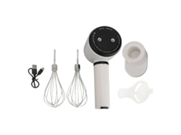 Batedor Elétrico Sem Fio Usb Carregável de 2 Cabeças Aço Inoxidável para Cozinha e Baking S/MARCA