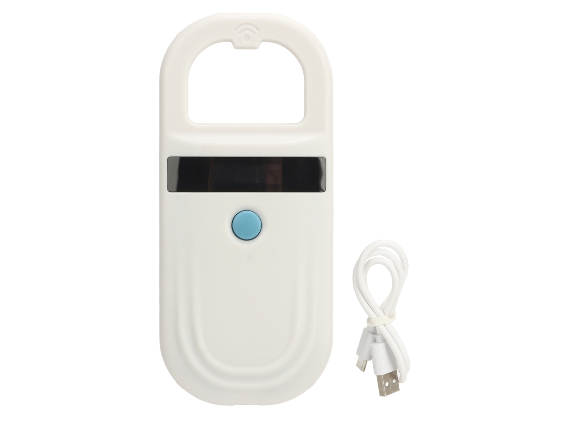 Scanner de Microchip para Animais Bluetooth com Tela Oled Iso11784/85 Branco