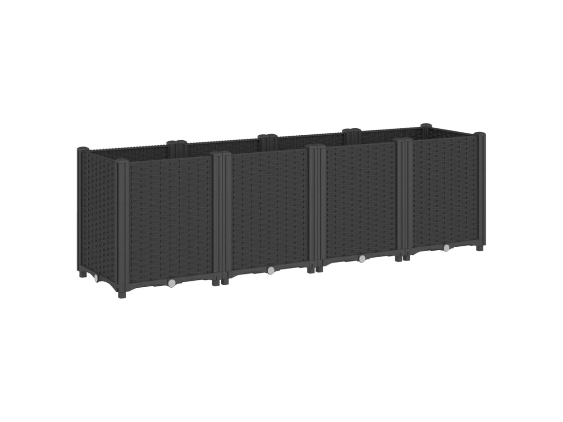 Garden Planter, Garden Planters Vidaxl Preto Polipropileno (160 X 40 X 53 Cm)