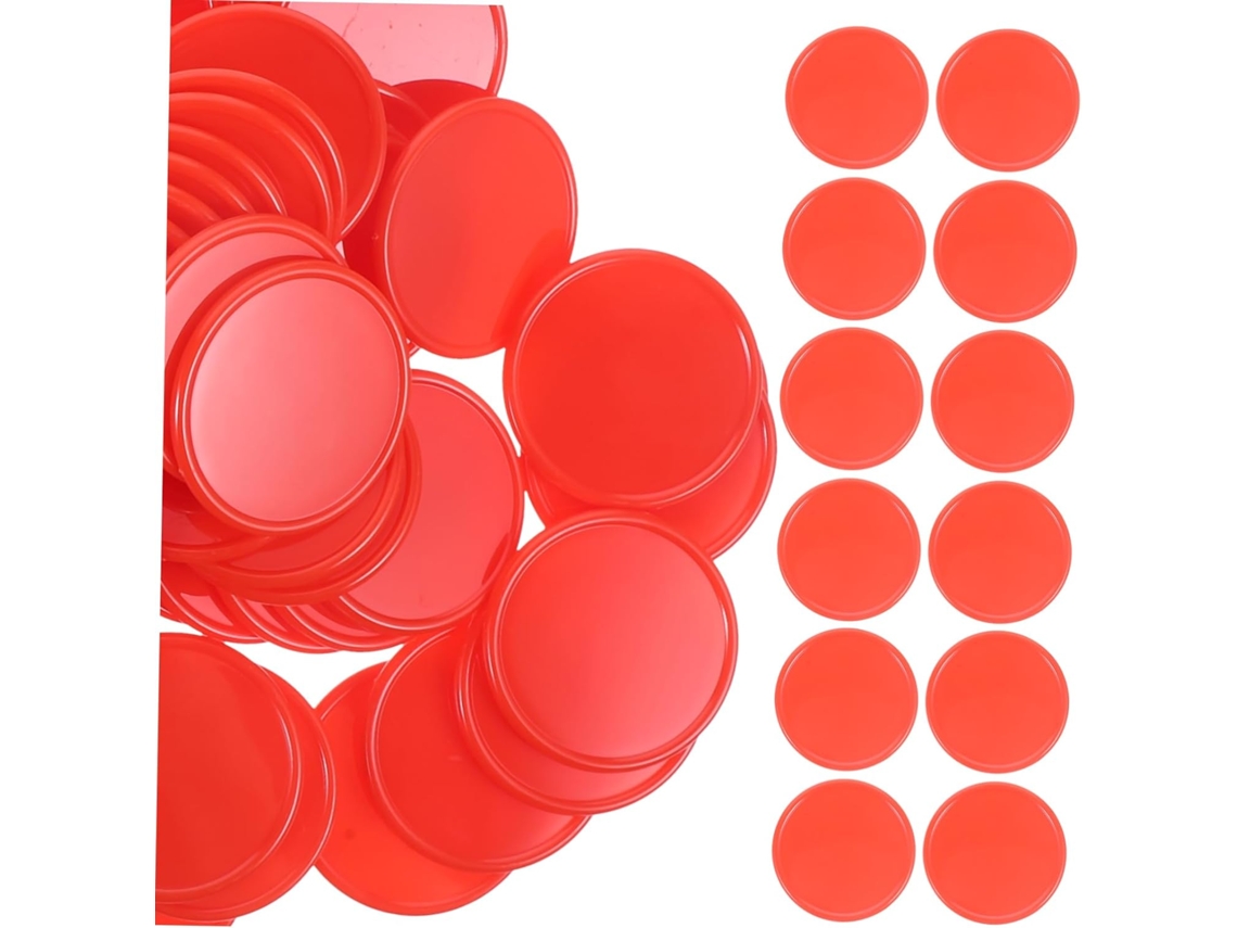 37 100 Plástico Branco Vermelho Para Jogos