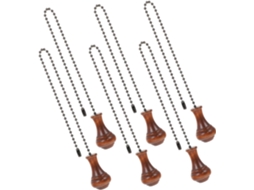 Conjunto De 6 Extensores Corrente Madeira Para Luminária Teto,