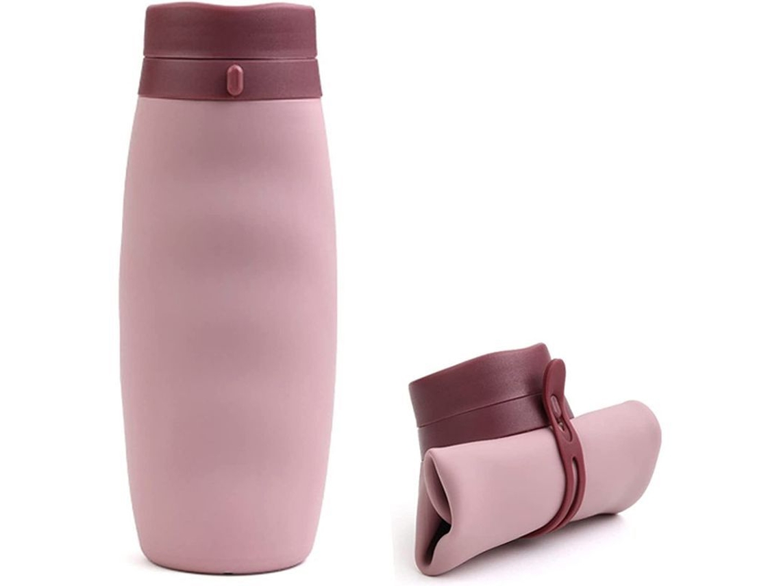 Garrafa de água colapsível NOVA LINE portátil de silicone sem BPA, anti vazamento para esportes e viagens