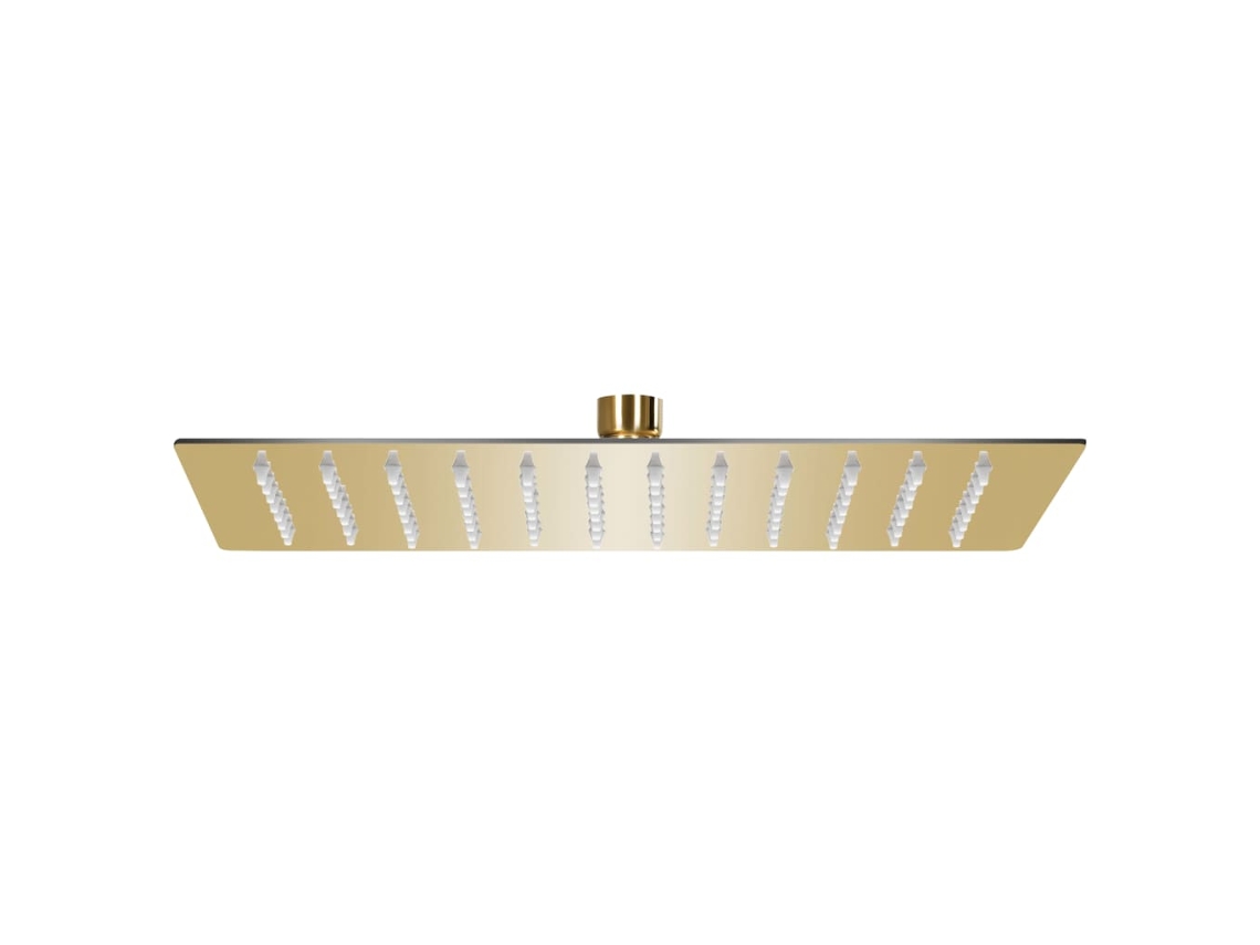 Vidaxl Cabeça De Chuveiro Retangular 30x20 Cm Aço Inoxidável Dourado