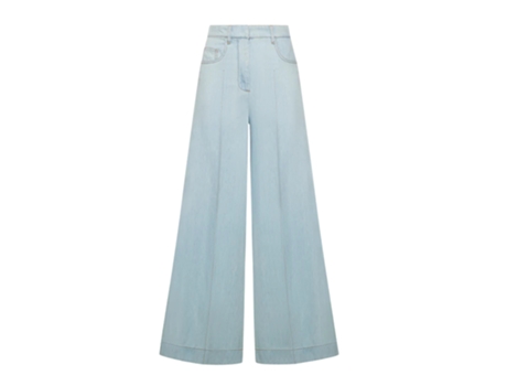 Jeans De Mulher Simona Corsellini Cropped Denim Azul (40)