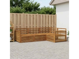 Vidaxl Conjunto De Sofás Para Exterior 4 Pcs Natural