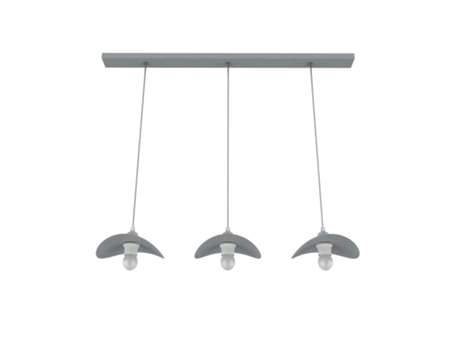 LUMICOM | Piuma Candeeiros de Suspensão Lineal 3 Luces Monocromático Opaco