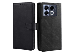Capa De Celular Flip Em Couro Texturizado De Bezerro Com Fivela Para Infinix Hot 50 5g