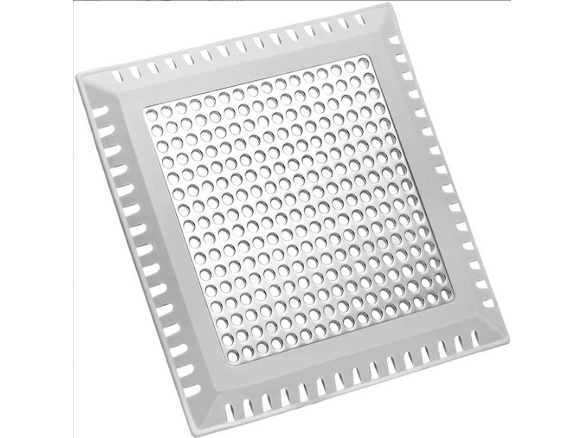 Tampa de Ralo Quadrada para Chuveiro, Removedor Cabelo / Filtro Banheiro, Aço Inoxidável e Silicone. AQUAFORGE (12,4 Cm)