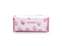 KOFIHETY Estojo Rosa Com Zíper Caneta Bolsa De Armazenamento Grande Capacidade 3